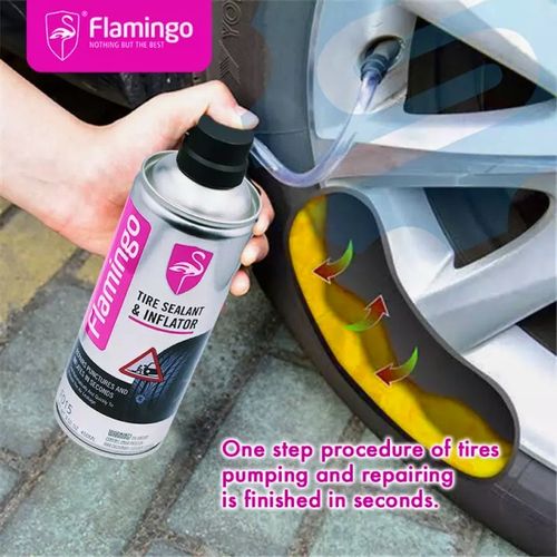 scellant et gonfleur de pneu flamingo 450ML